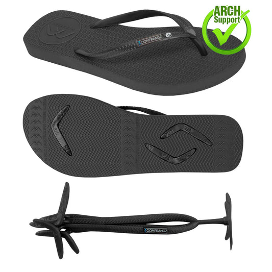 Boomerangz Unisex Slim Black / Black(Diamante) Flip Flop