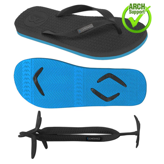 Boomerangz Unisex Regular Black / Blue Flip Flop