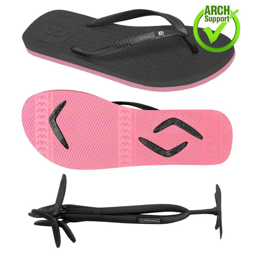 Boomerangz Unisex Slim Black / Pink  Flip Flop