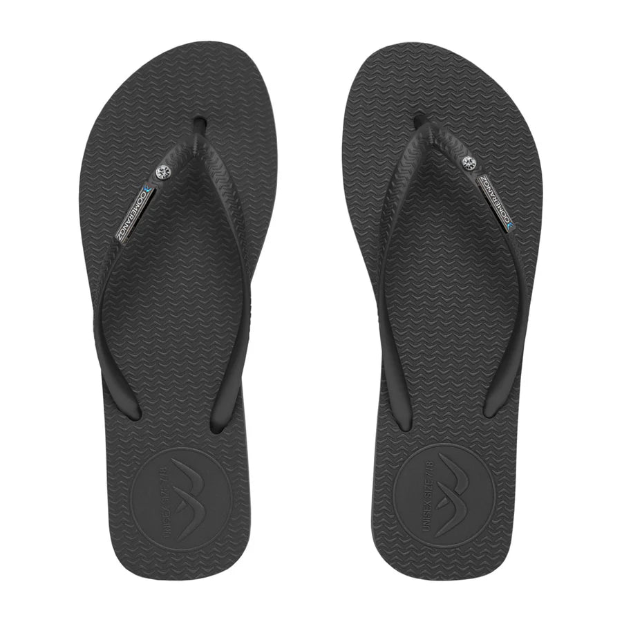 Boomerangz Unisex Wide Black / Grey Flip Flop