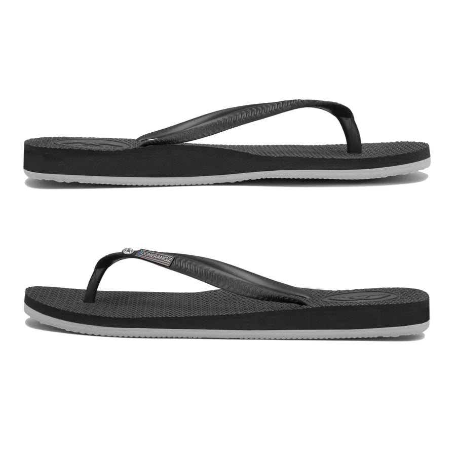 Boomerangz Unisex Wide Black / Grey Flip Flop