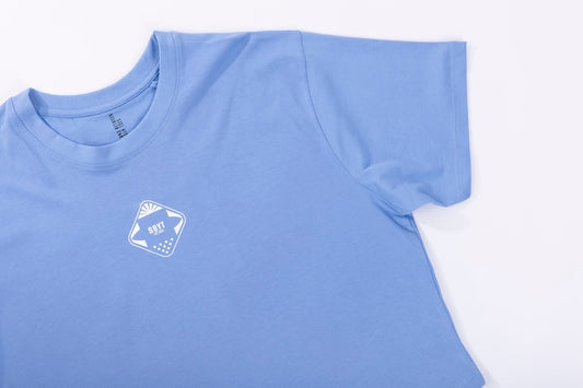 Crop Top Tee - Blue - Diamond Logo