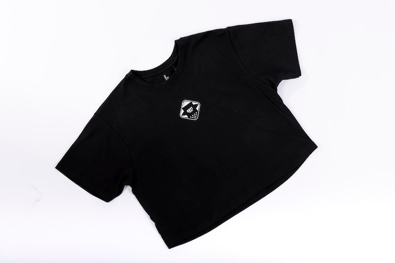 Crop Top Tee - Black - Diamond Logo – SBYT