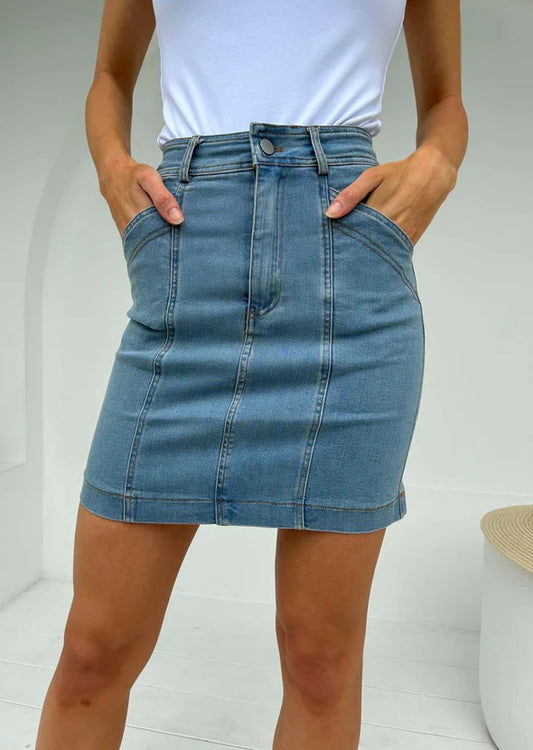 MYLK Carmen Denim Skirt