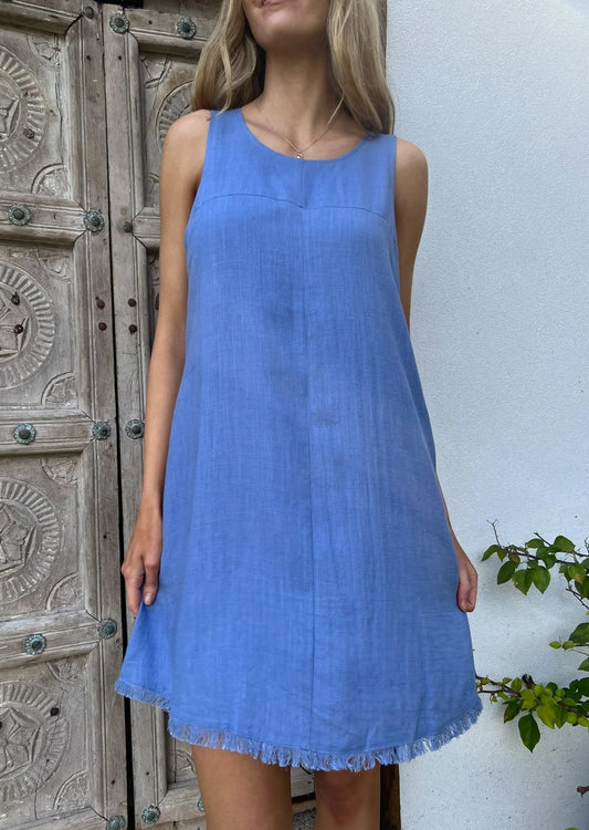 MYLK Freya Dress - Ocean Blue