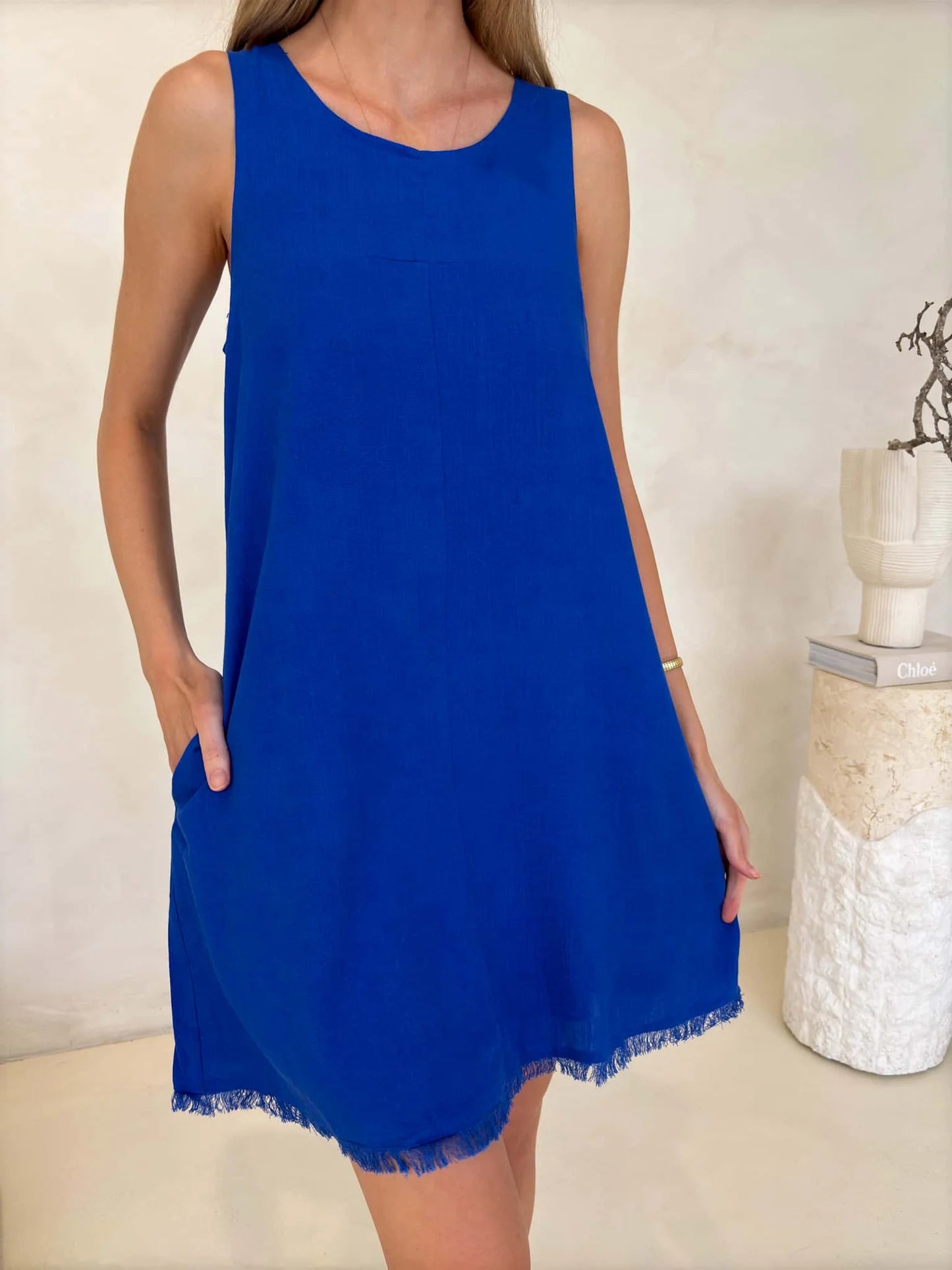 MYLK Freya Dress - Cobalt Blue