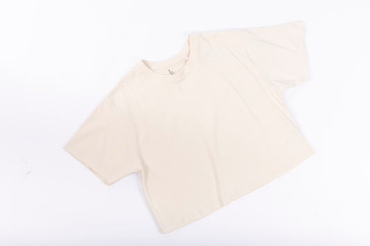 Crop Top Tee - Antique White